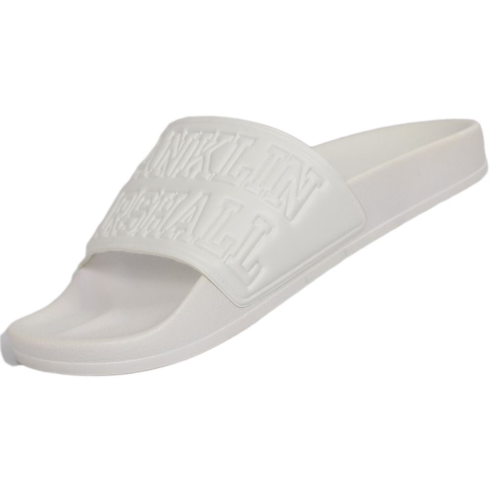 UA985 Unisex Rubber White Sliders