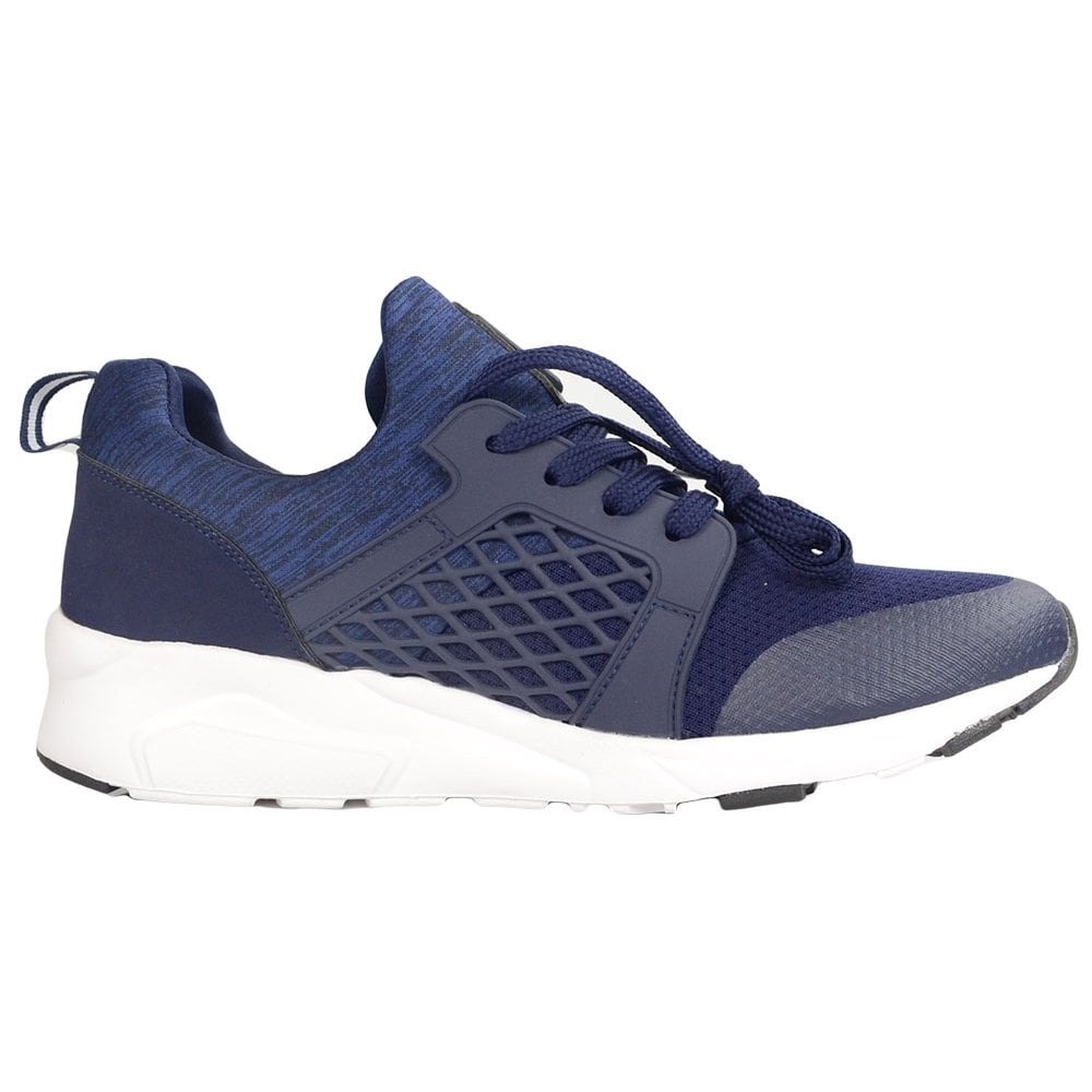 LOMBARD Mesh/Rubber Navy Trainer