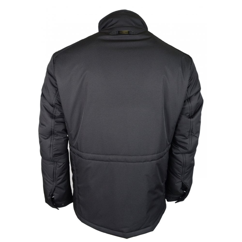 Blouson Zip Up Funnel Neck Black Jacket