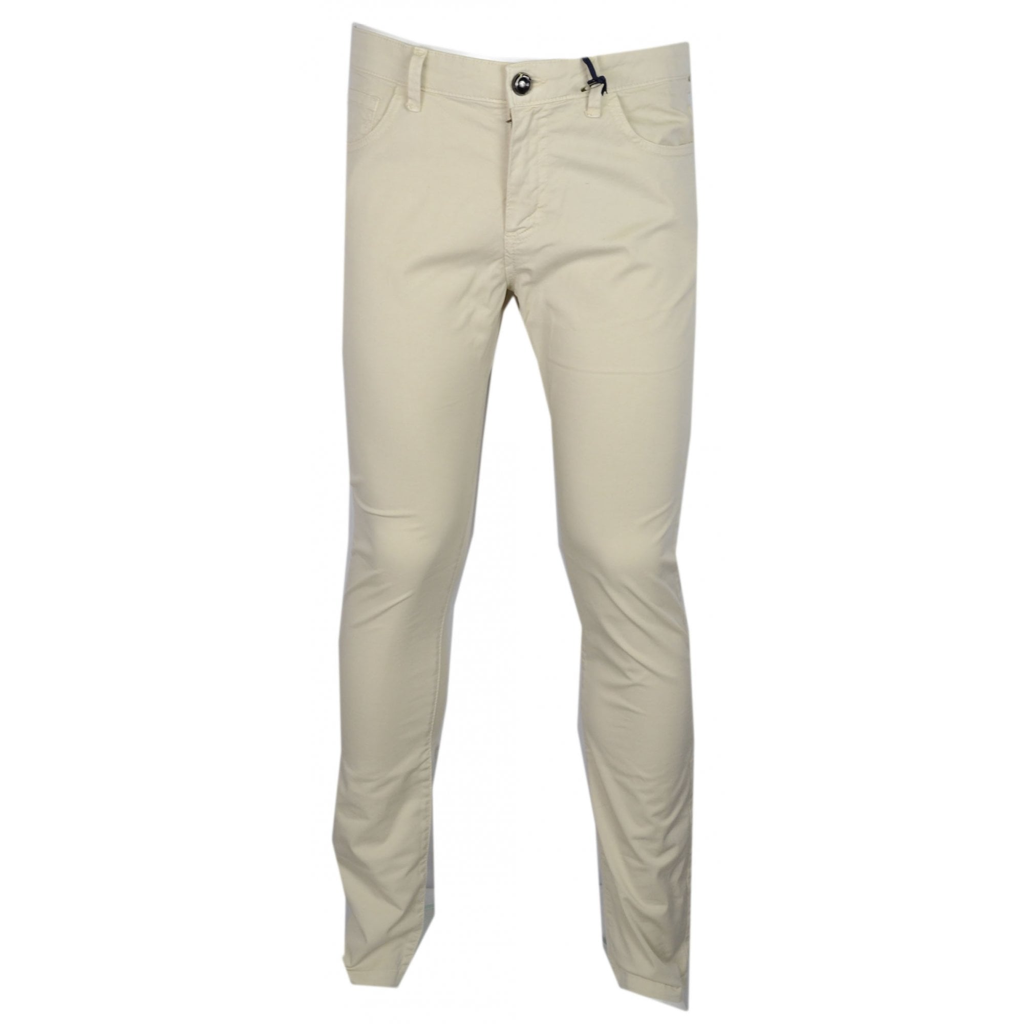 Cotton Slim Fit Beige Chino