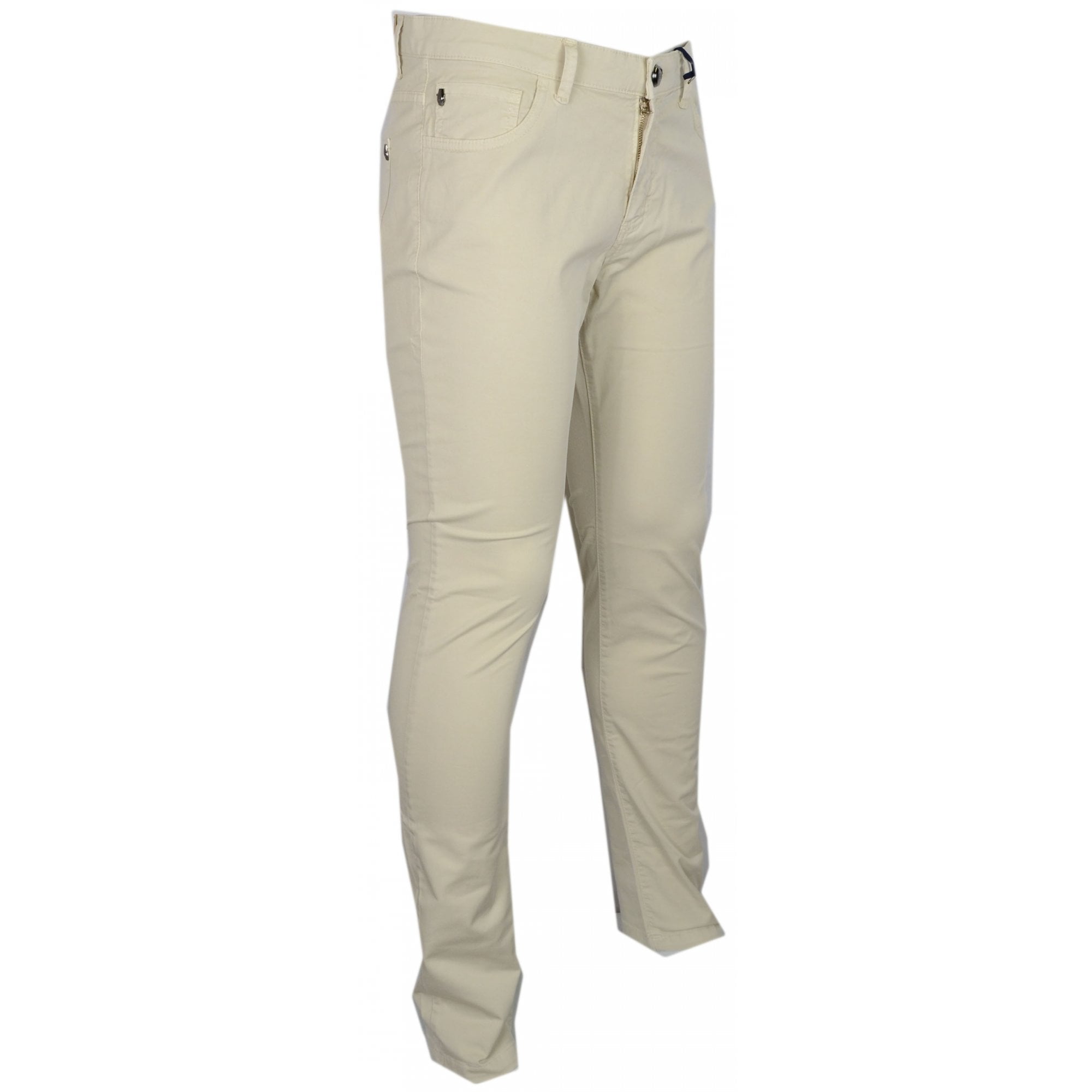 Cotton Slim Fit Beige Chino