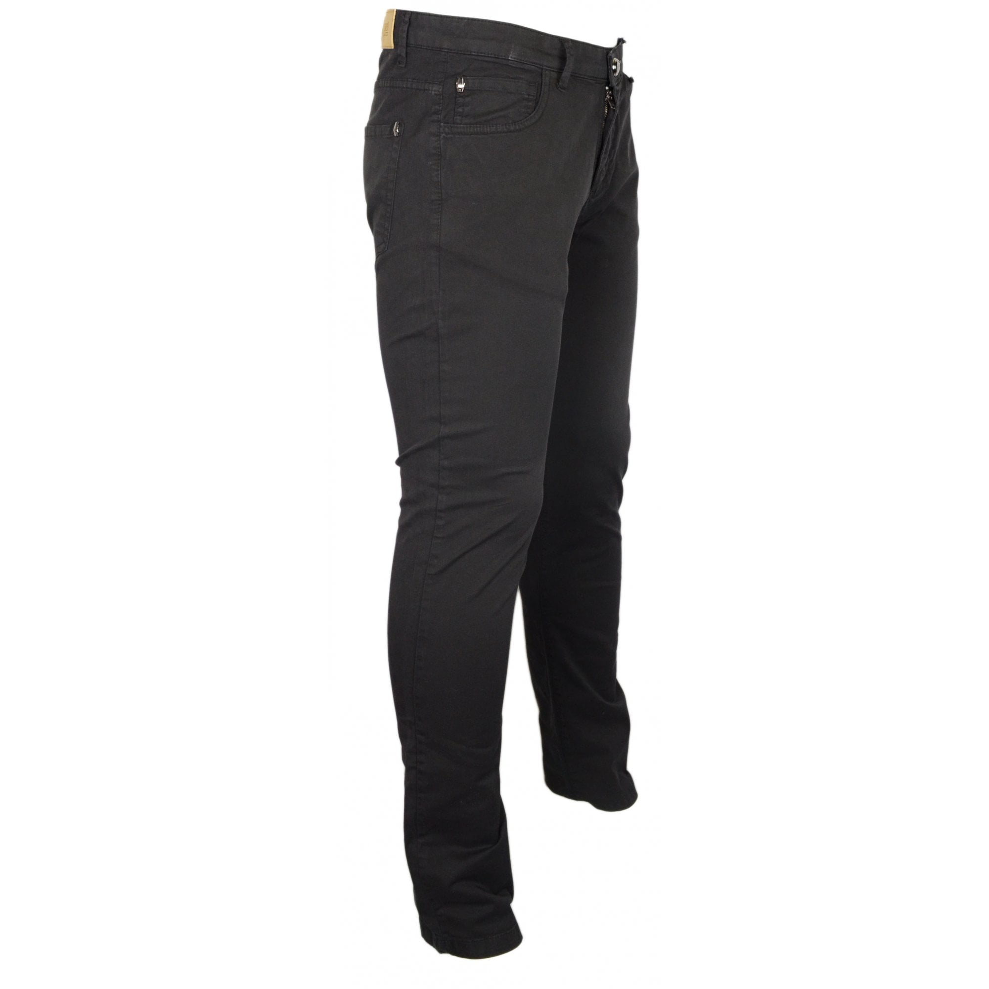 Cotton Slim Fit Black Chino