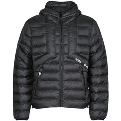 W-Dwain Puffer Hooded Black Jacket