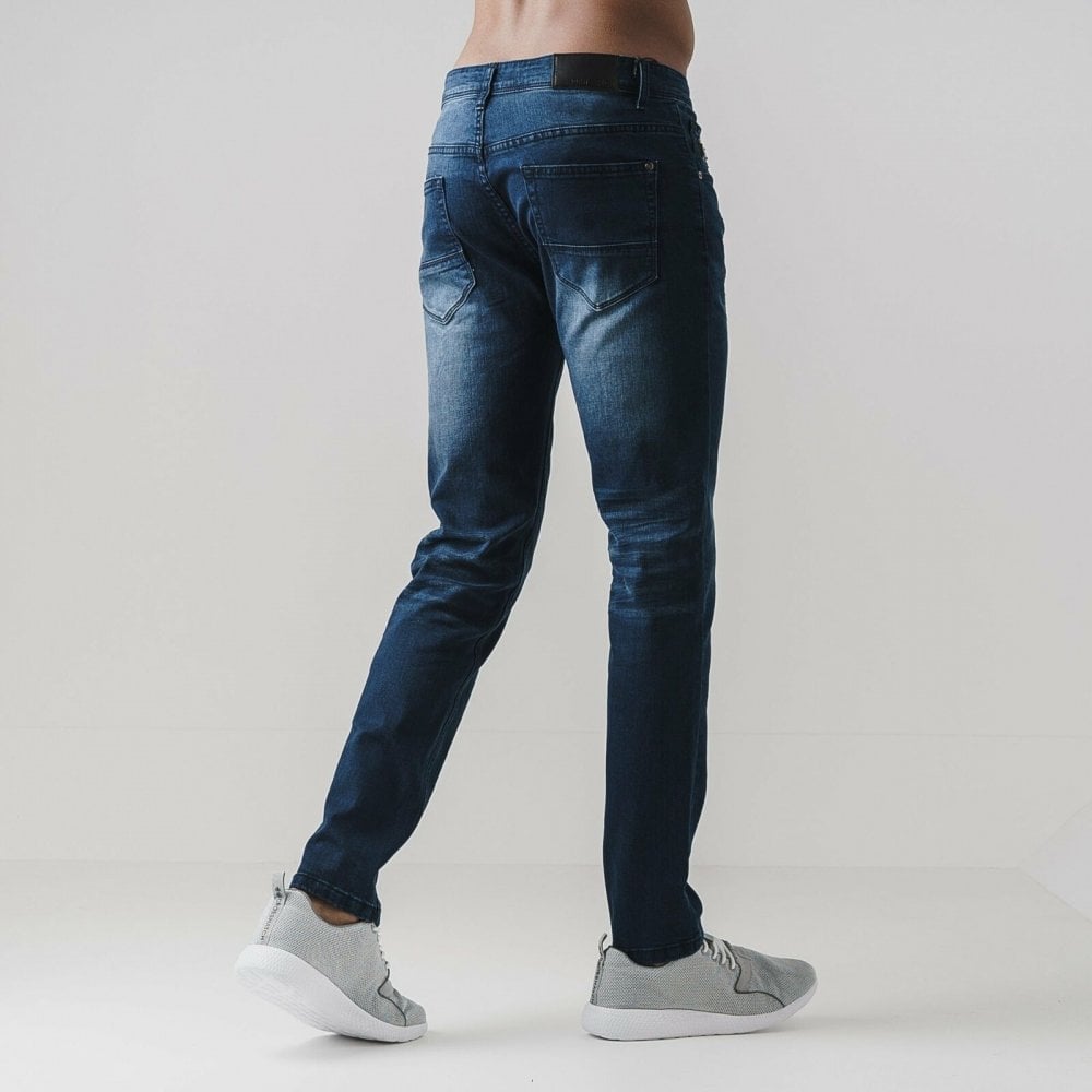 Dark Wash Blue Slim Fit Jeans