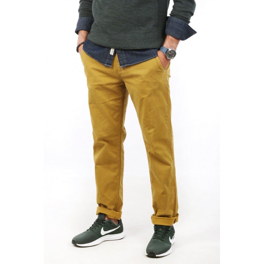 MF134 Gabardine Slim Fit Stretch Thin Desert Olive Chino