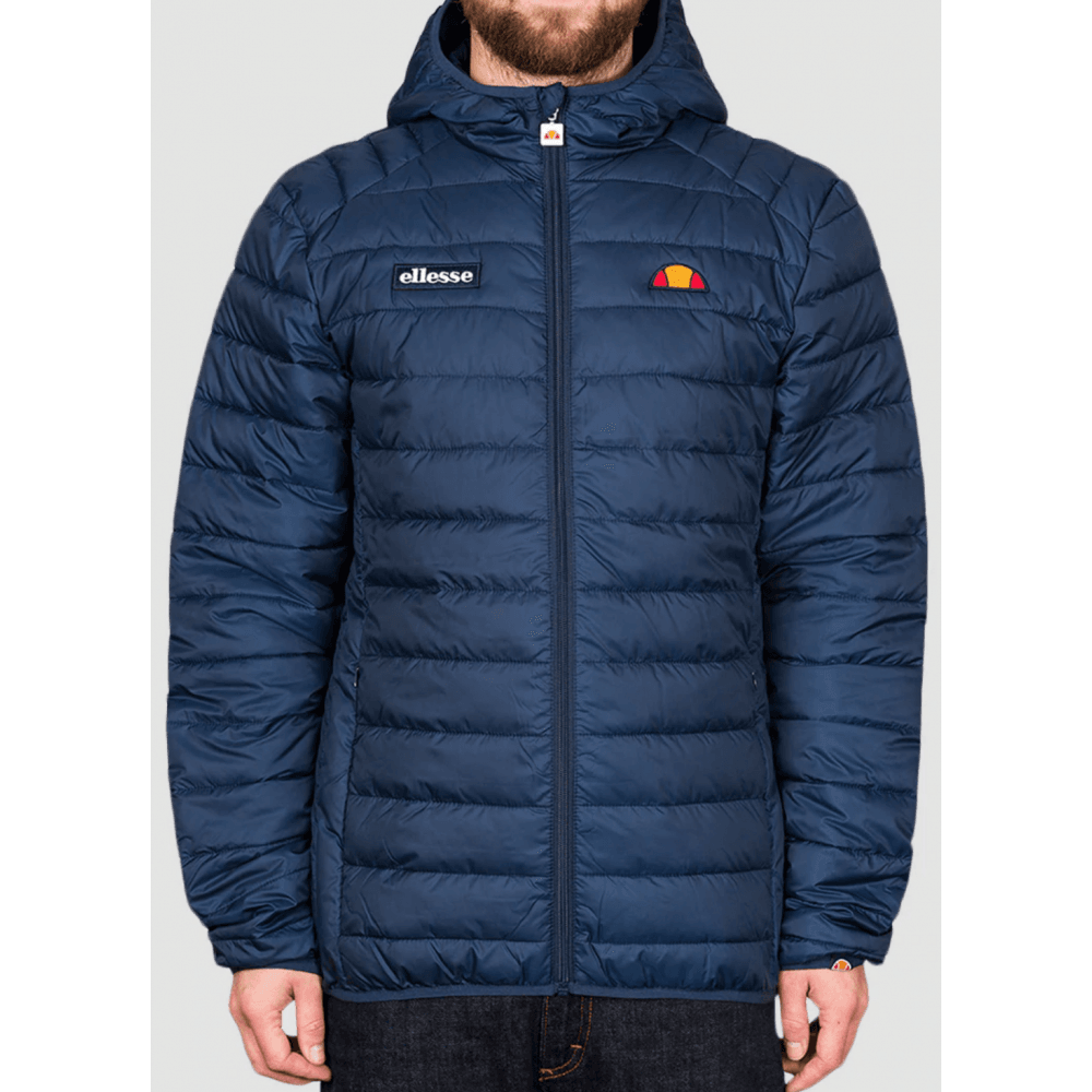 SHS01115 Lombardy Padded Zip Hooded Navy Jacket