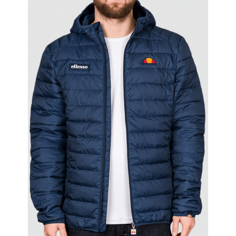 SHS01115 Lombardy Padded Zip Hooded Navy Jacket