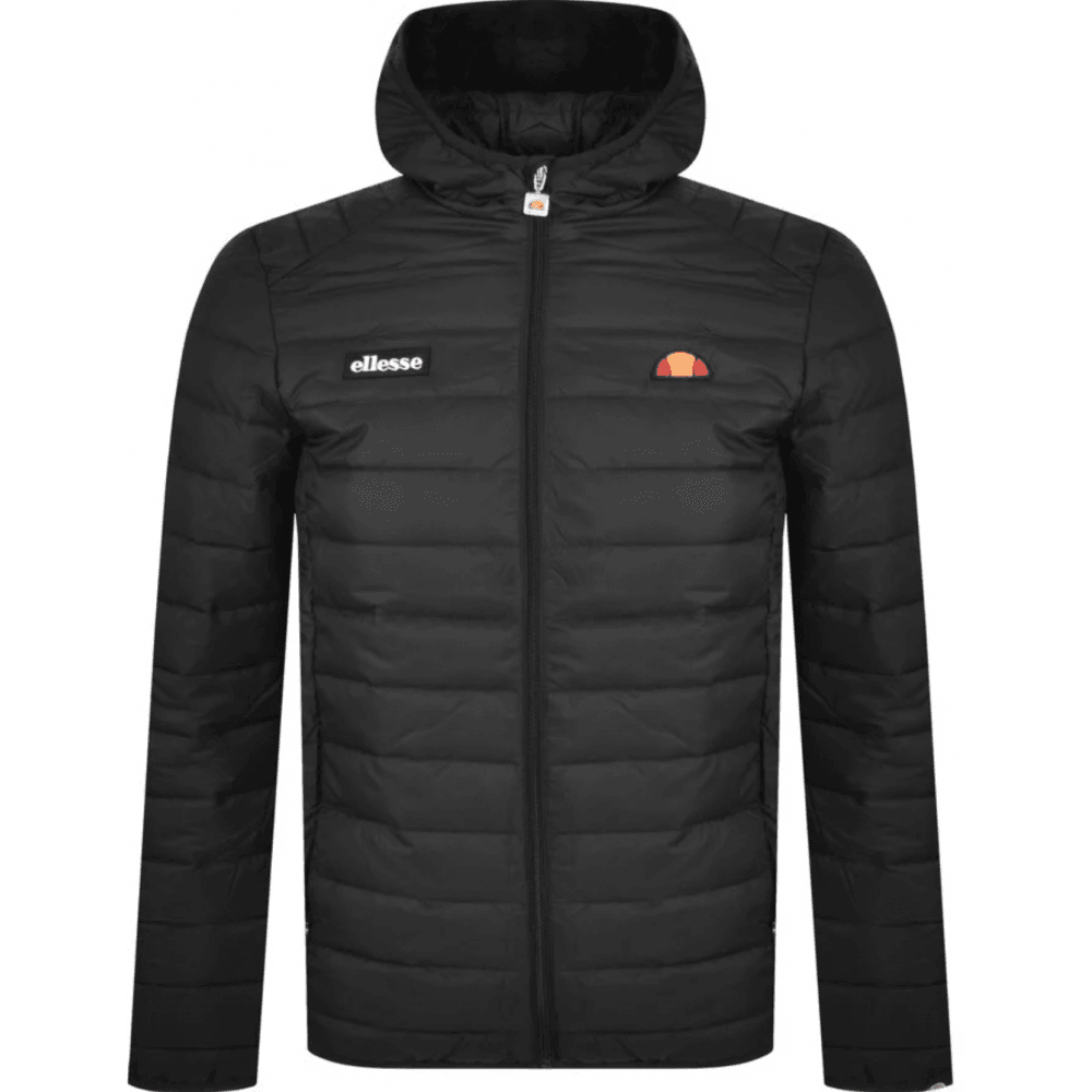Lombardy Padded Zip Hooded Black Jacket