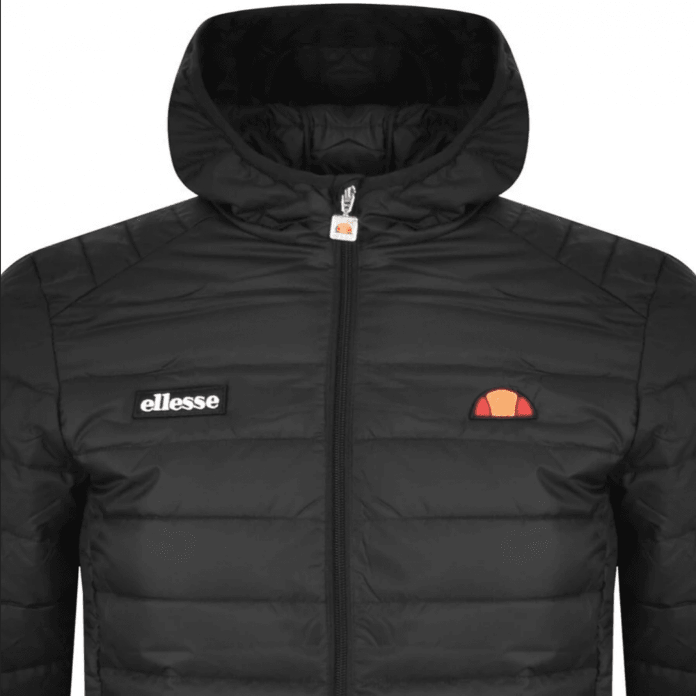 Lombardy Padded Zip Hooded Black Jacket
