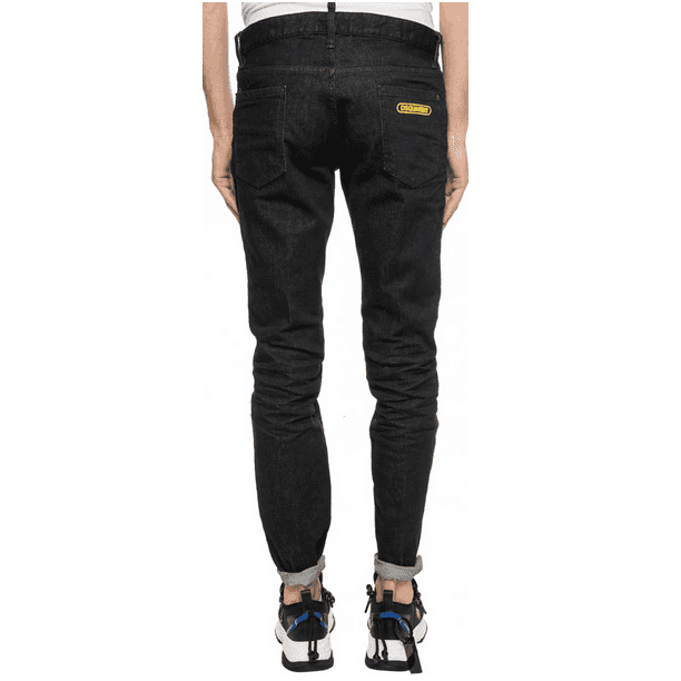 Cotton Slim Fit Black Faded Jeans