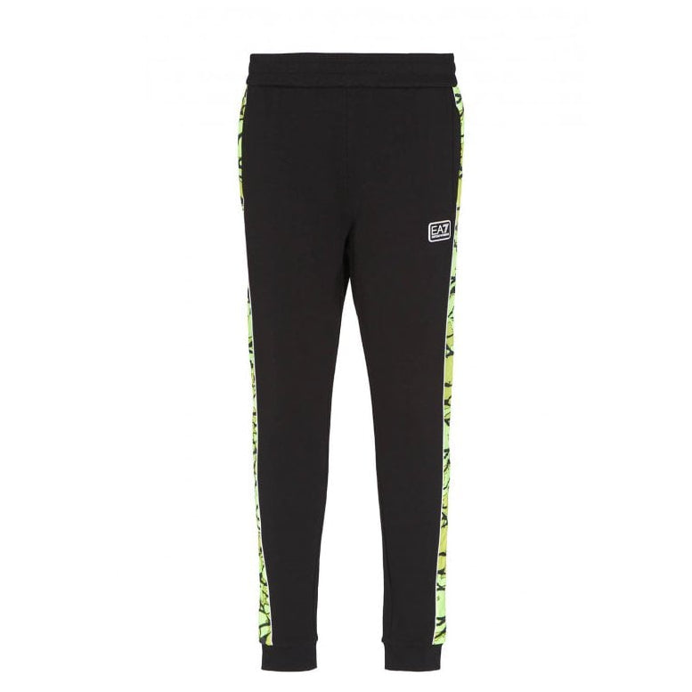 Slim Fit Camo Rubberised Logo Black Bottoms