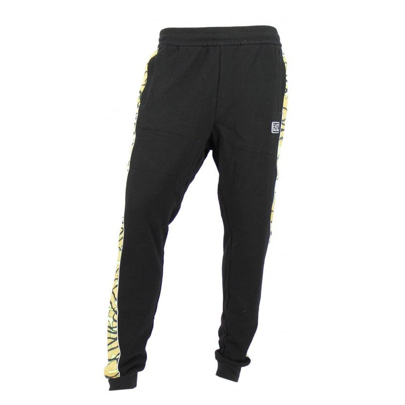 Slim Fit Camo Rubberised Logo Black Bottoms