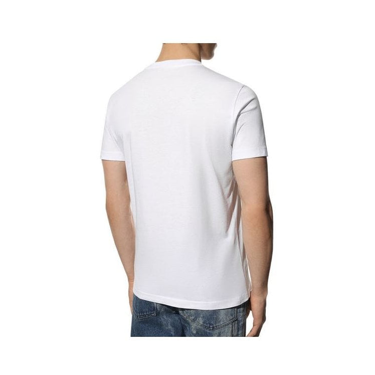 T-Diegor-D Embroidered Centre Logo Cotton White T-Shirt