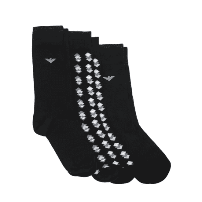 3 Pack Socks In Black Gift Set