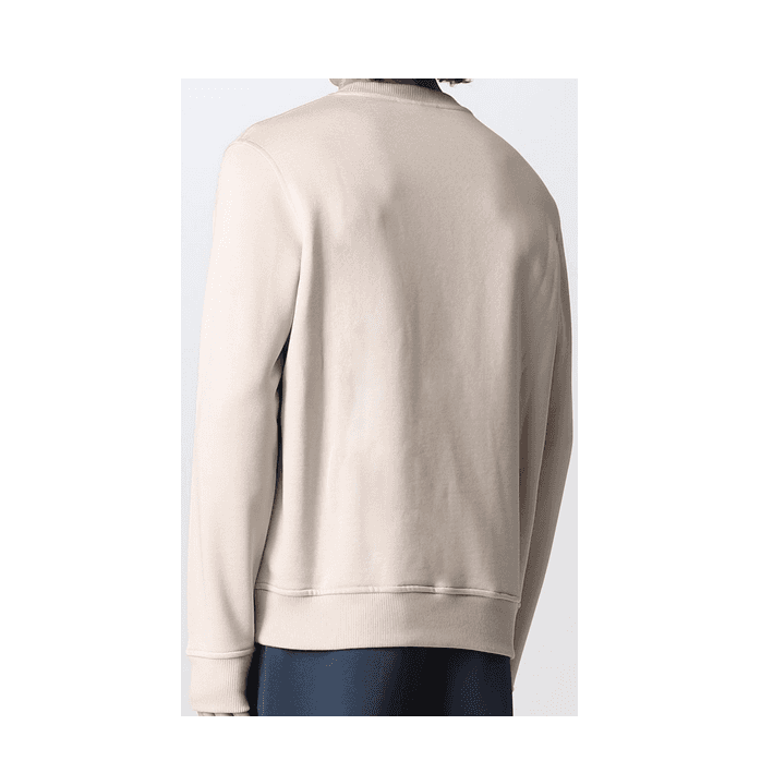 Cotton Embroidered Logo Cream Sweatshirt