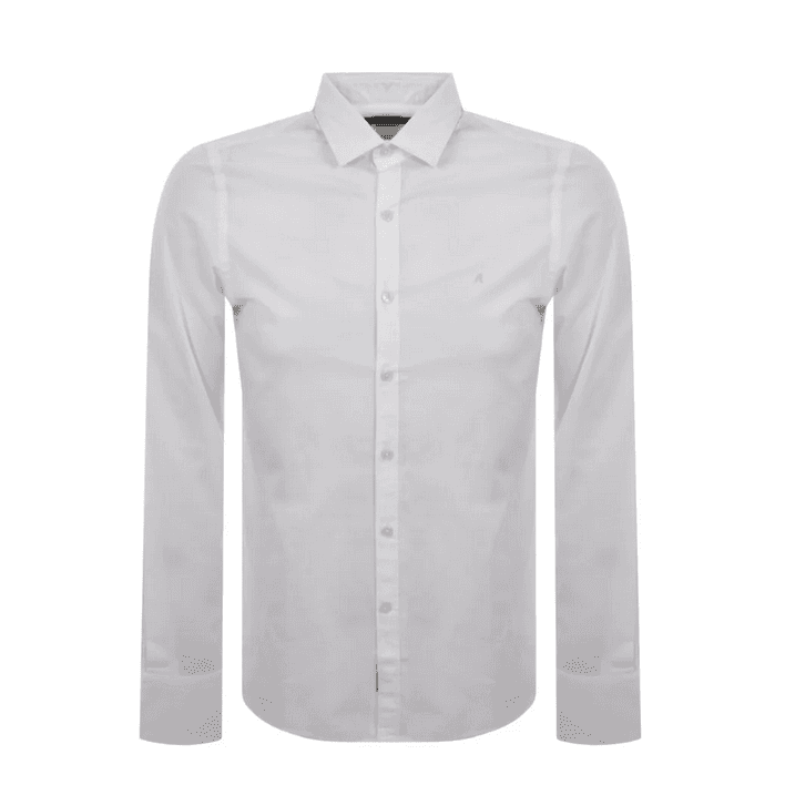 Cotton Slim Fit White White Shirt