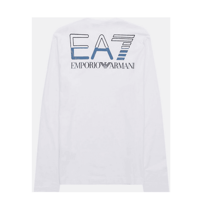 Cotton Printed Rear Logo White T-Shirt