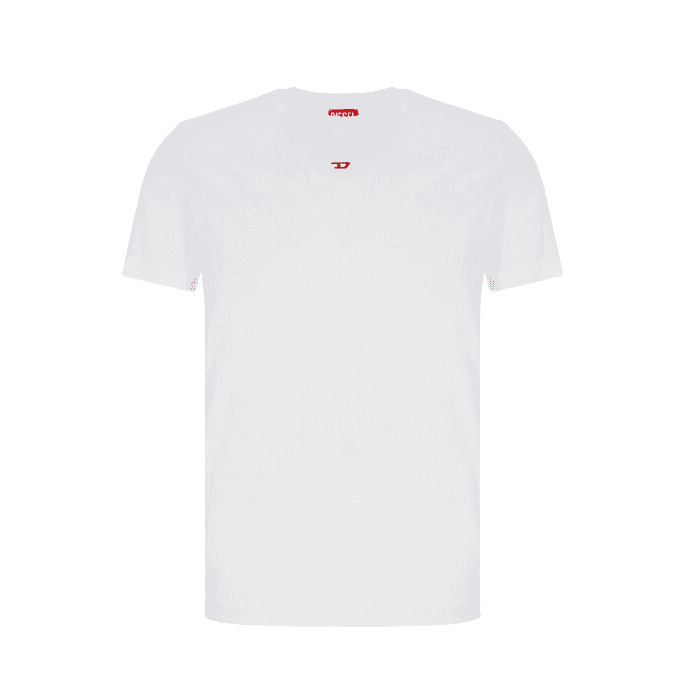 T-Diegor-D Embroidered Centre Logo Cotton White T-Shirt
