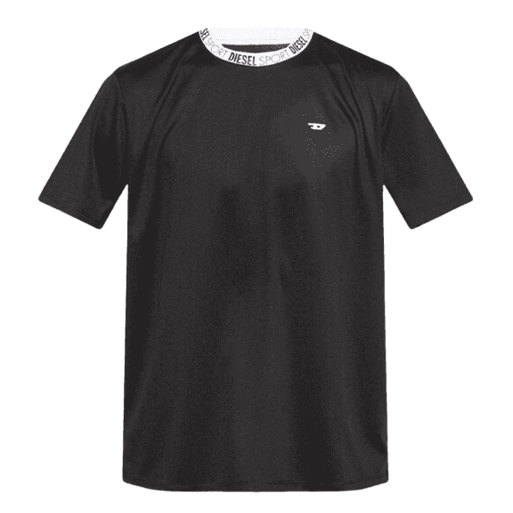 Amtee Sports Breathable Black Cotton T-Shirt