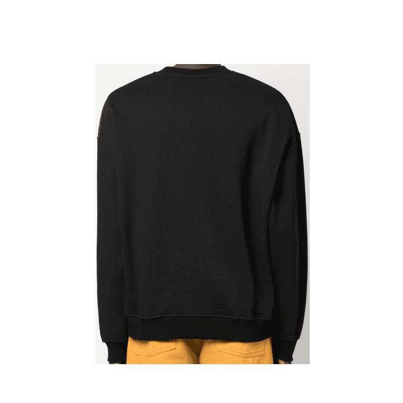 Jungle Cotton Black/Gold Baroque Print Sweatshirt