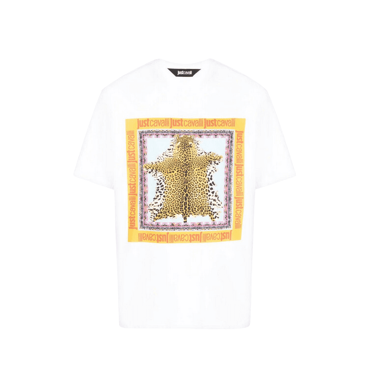 Foulard Cotton Leopard Graphic White T-Shirt