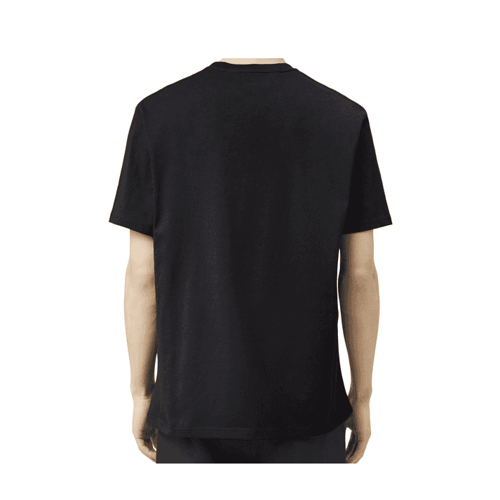 Foulard Cotton Leopard Graphic Black T-Shirt