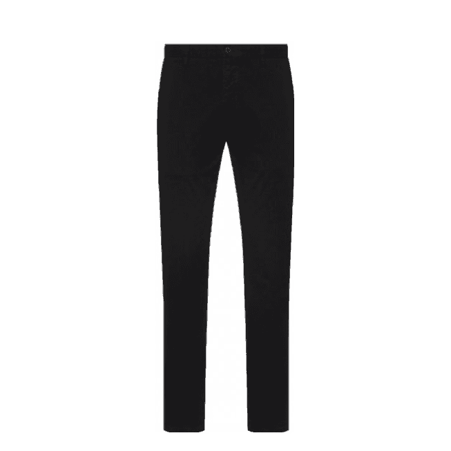 HUGO Embroidered Logo Black Chino Pants