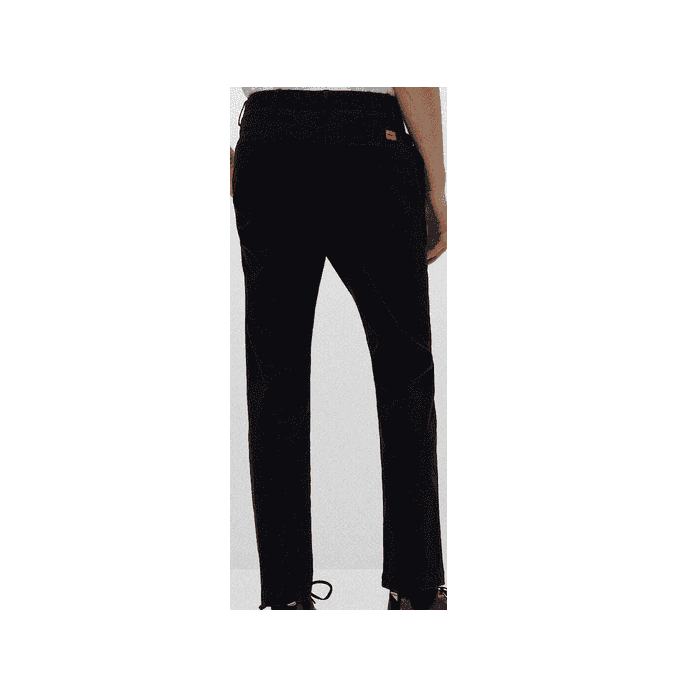 HUGO Embroidered Logo Black Chino Pants