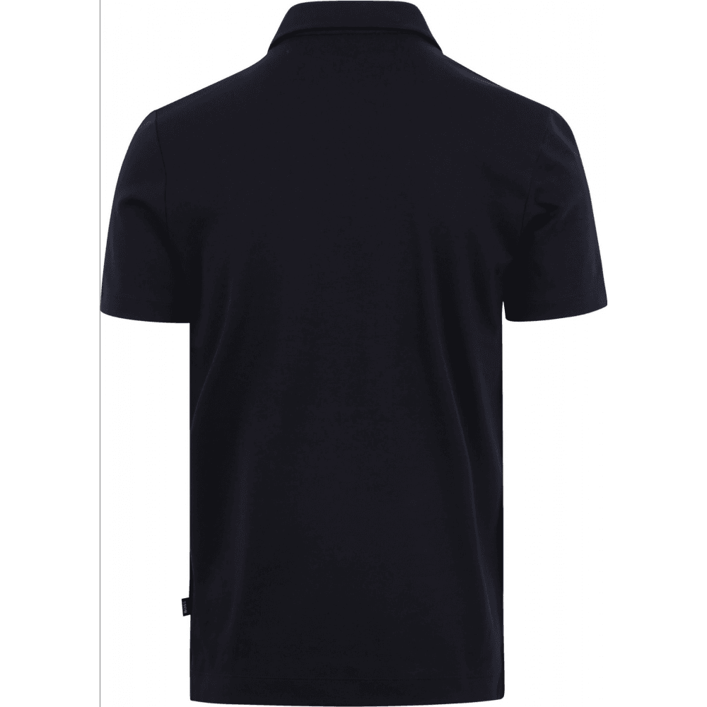 Palosh Cotton Rubberised Logo Navy Polo Shirt