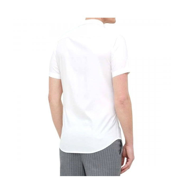 Lyocell Bi-Stretch Short Sleeve White Shirt