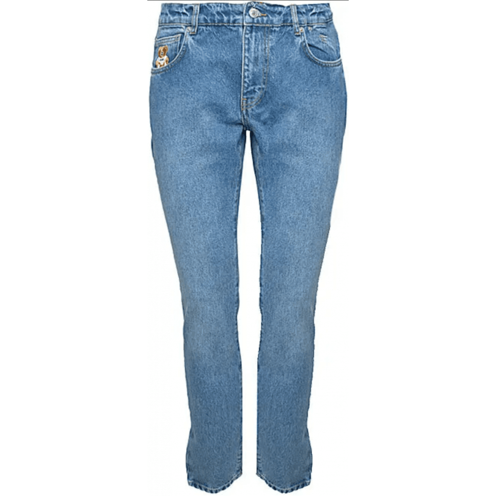 Cotton Light Blue Wash Slim Fit Jeans