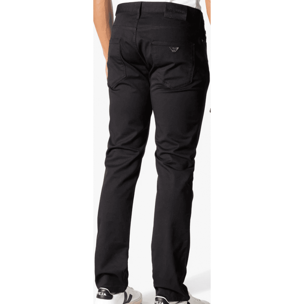 J06 Slim Fit Black Gabardine Jeans