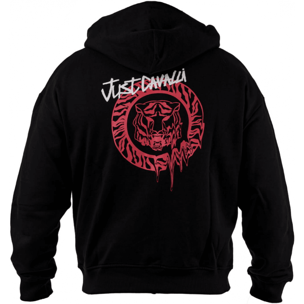 Dripping Logo Zip Up Black Tracksuit
