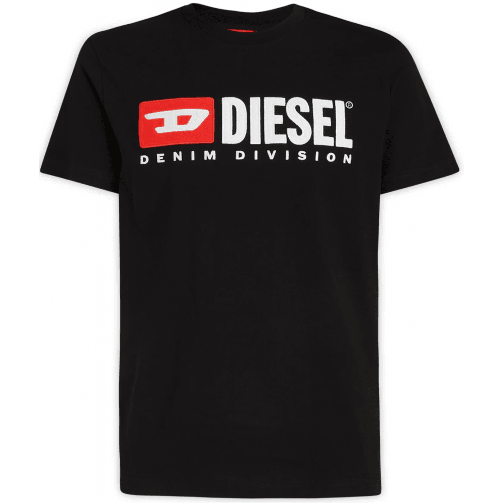 T-BOX Embroidered Logo Cotton Black T-Shirt