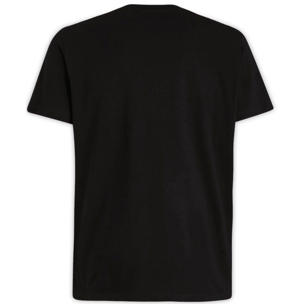 T-BOX Embroidered Logo Cotton Black T-Shirt