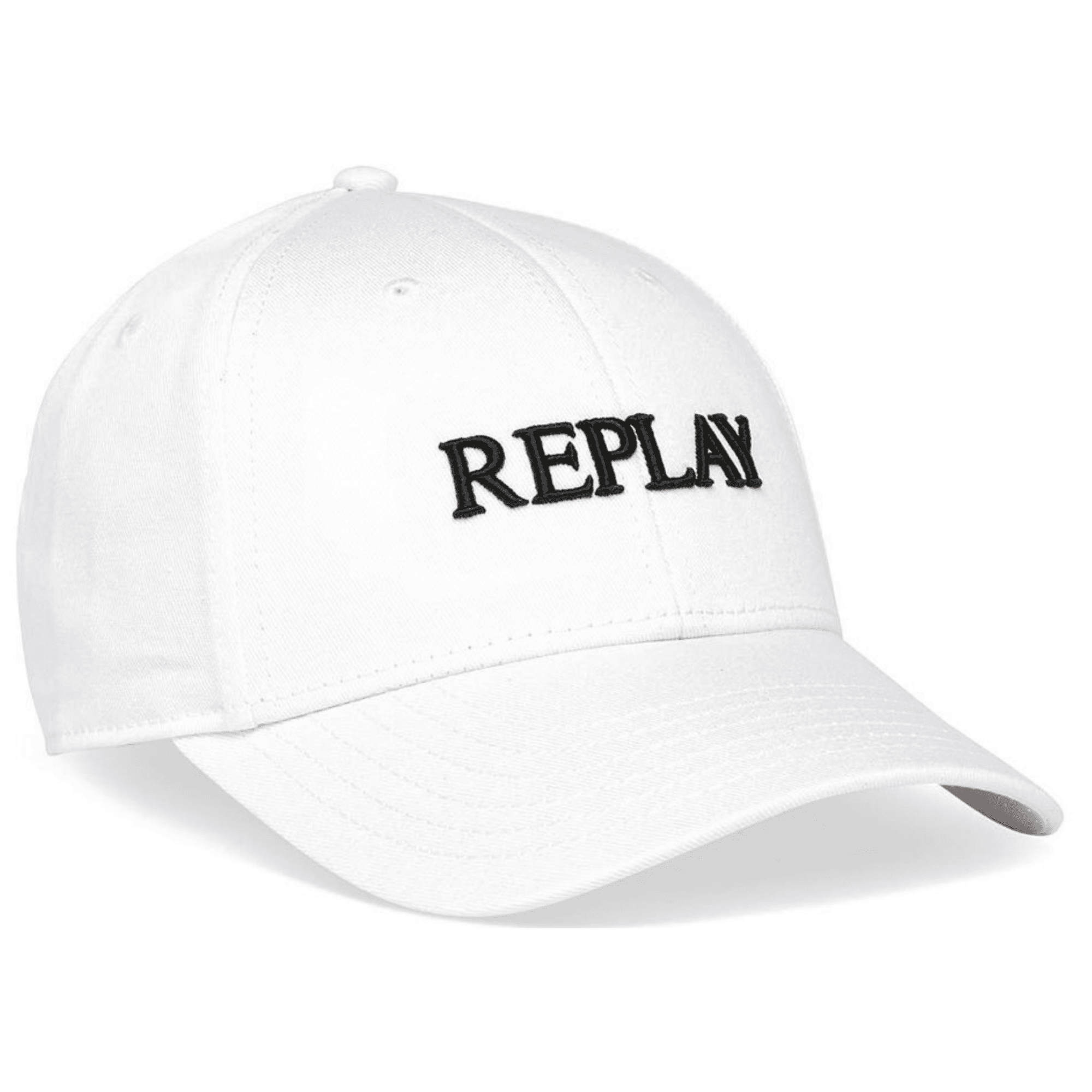 Embroidered Logo White Baseball Cap