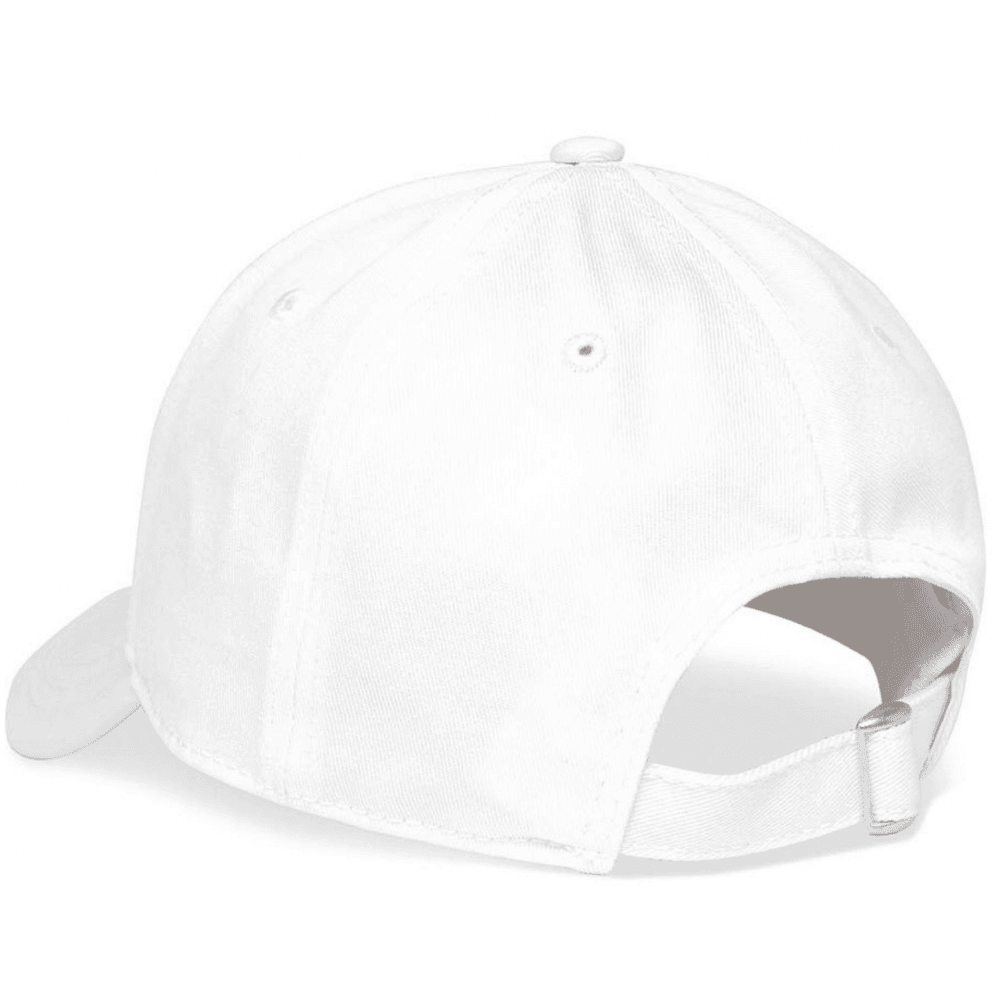 Embroidered Logo White Baseball Cap