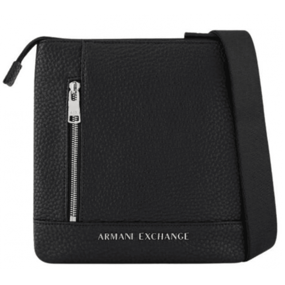 Tumbled Leather Black Pouch Bag