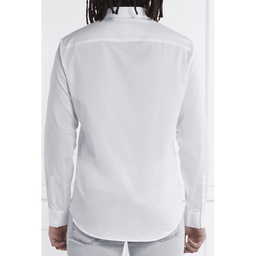 Poplin Cotton Logo White Shirt