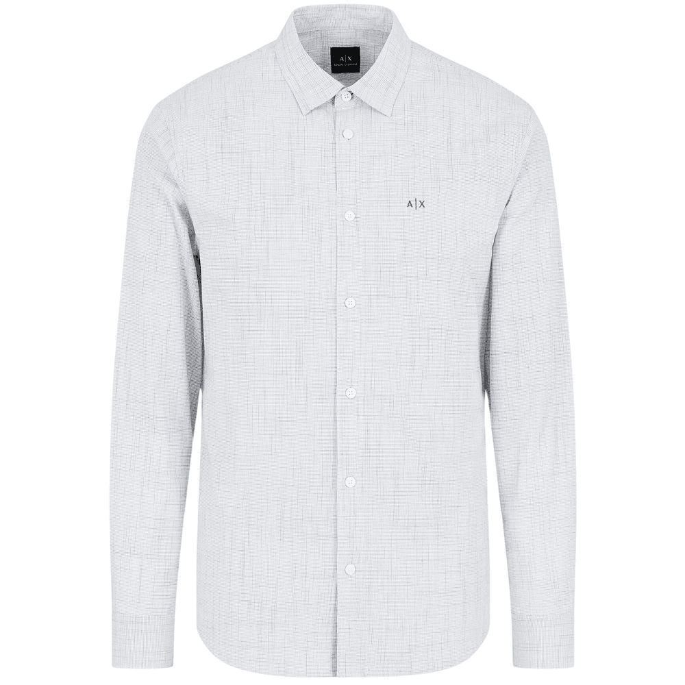 Woven Cotton Logo Grey Shirt