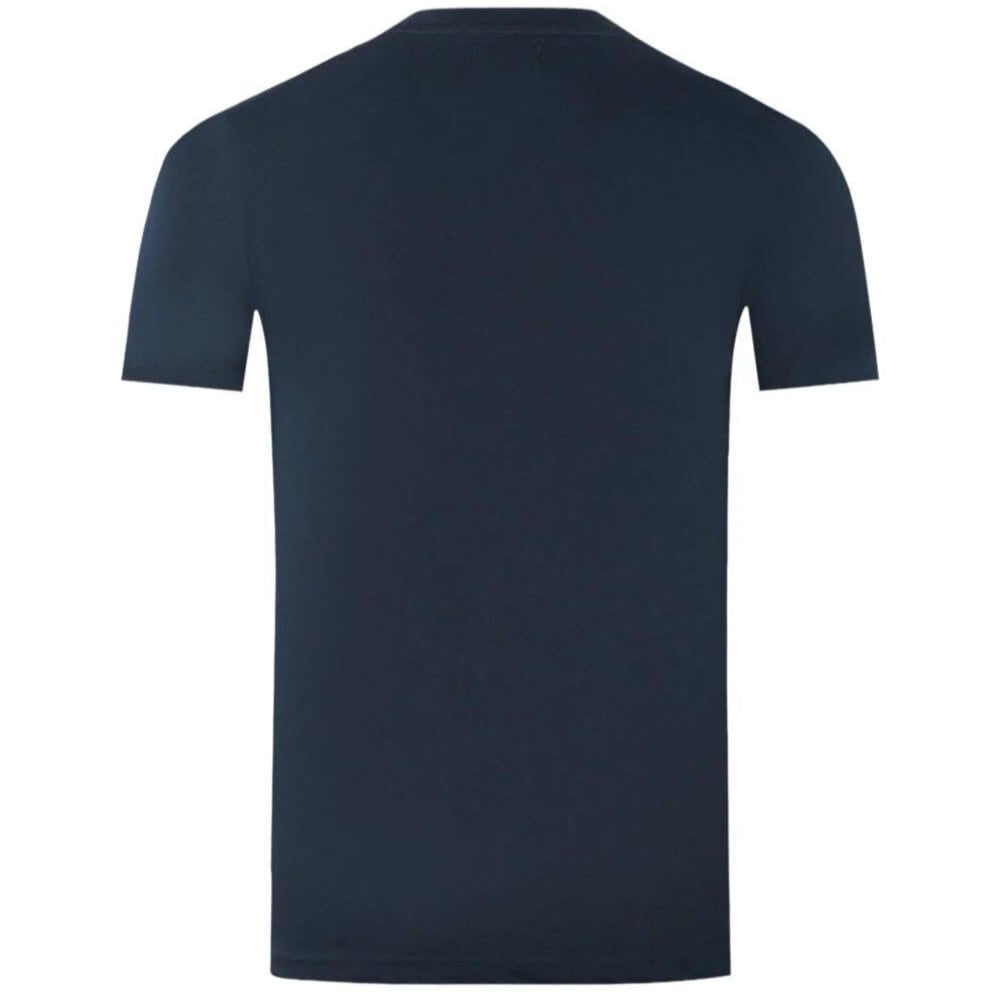 Cotton Print Logo Navy T-Shirt