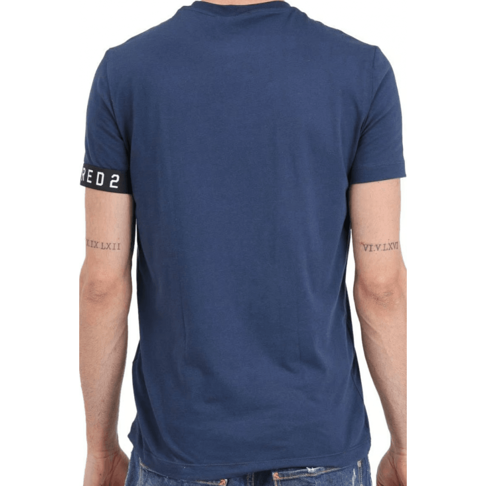 Arm Band Logo Basic Navy T-Shirt
