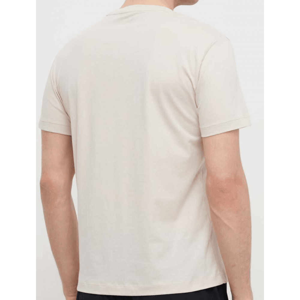 Gold Plaque Logo Beige T-Shirt