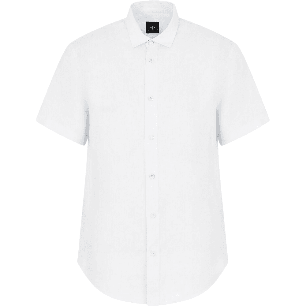 Linen Short Sleeve Light Blue Shirt