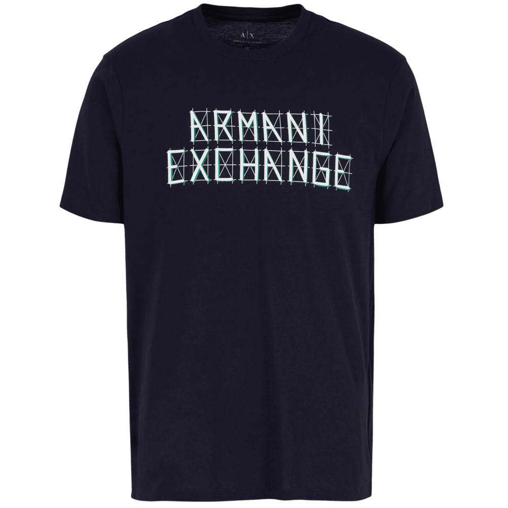 Cotton Printed Logo Navy T-Shirt