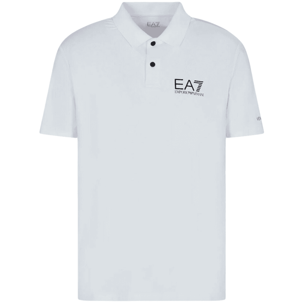 Cotton White Button Up Polo Shirt