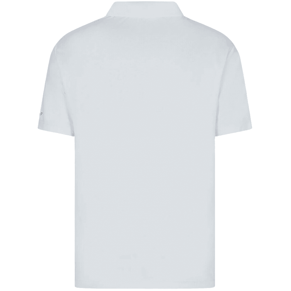 Cotton White Button Up Polo Shirt