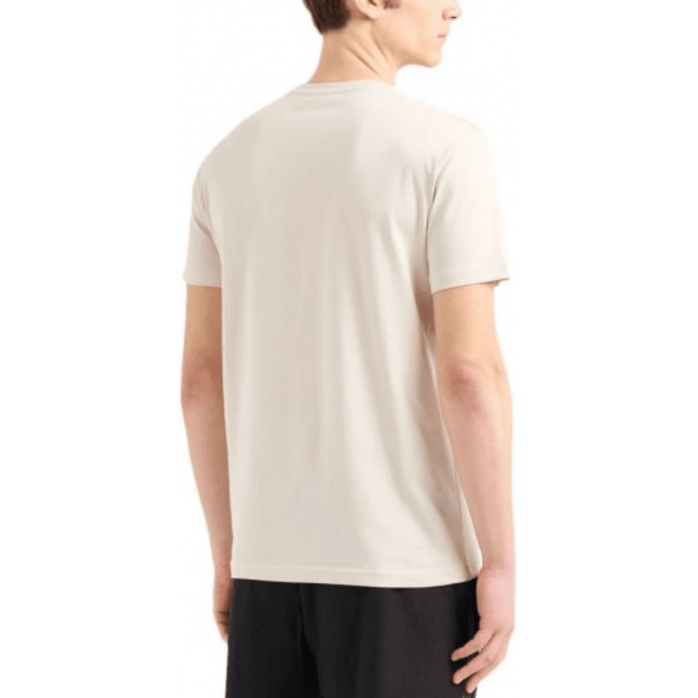 Cotton Round Logo Beige T-Shirt