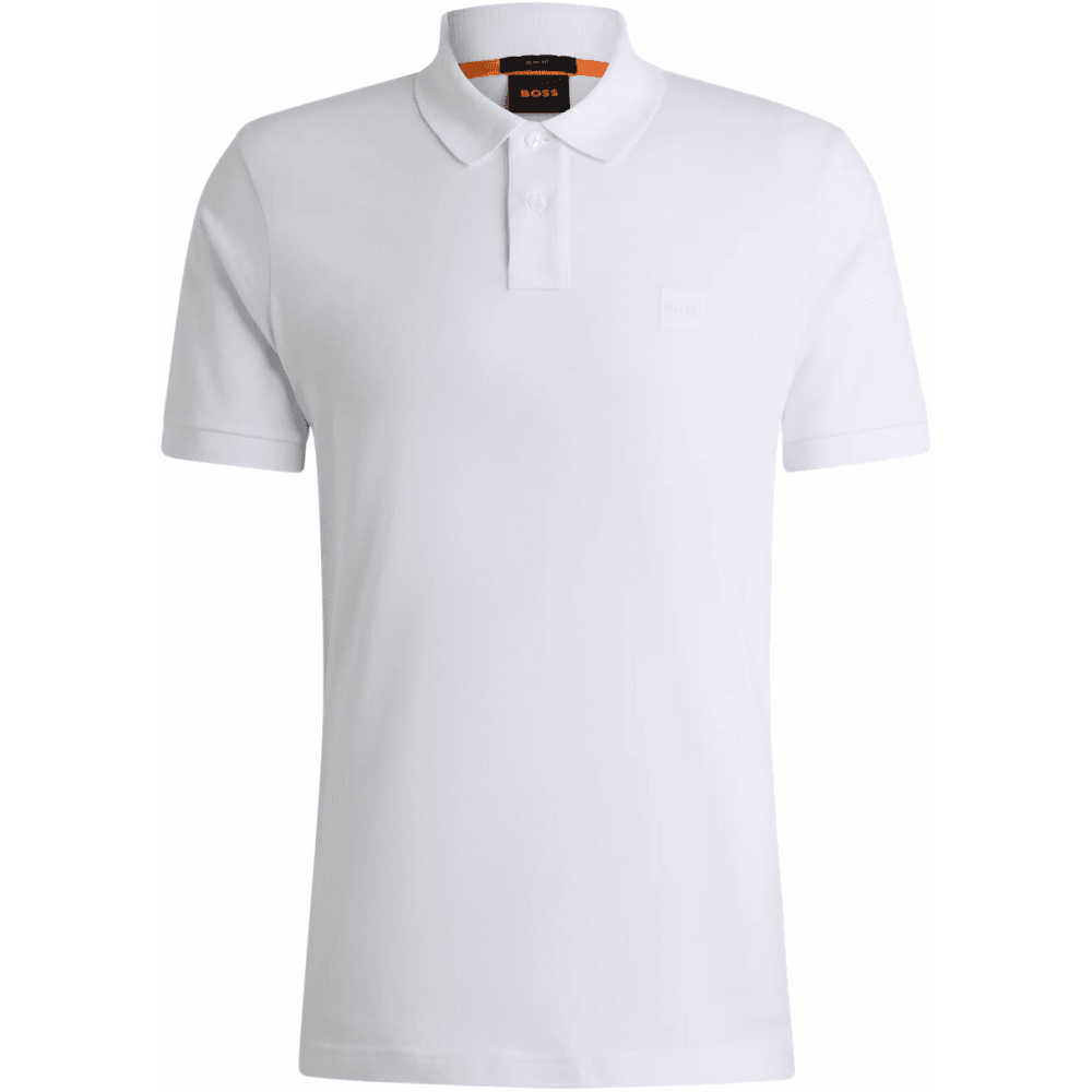 Passenger Embroidered Logo White Polo Shirt