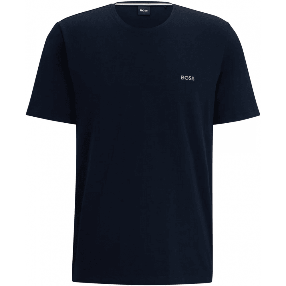 Cotton Embroidered Logo Dark Blue T-Shirt